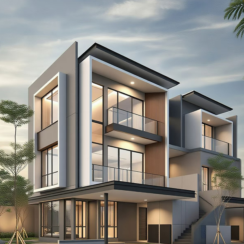 Perete cortina din aluminiu construit cu lipi